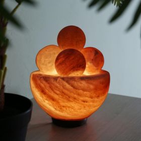 Himalayasalzlampe mit 4 Massagekugeln aus Salz - 2 kg - ZEN'Arôme