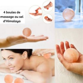 Himalayasalzlampe mit 4 Massagekugeln aus Salz - 2 kg - ZEN'Arôme