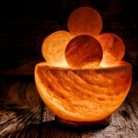 Lampe de sel d'Himalaya, avec 4 boules de massage en sel - 2 kg - ZEN'Arôme