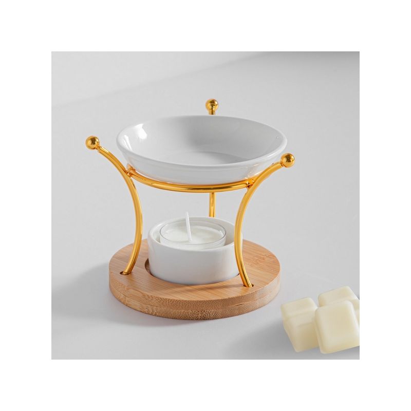 Bruciatore di profumo per candele in legno, metallo e ceramica, Simplicity ETNA - ZEN'Arôme