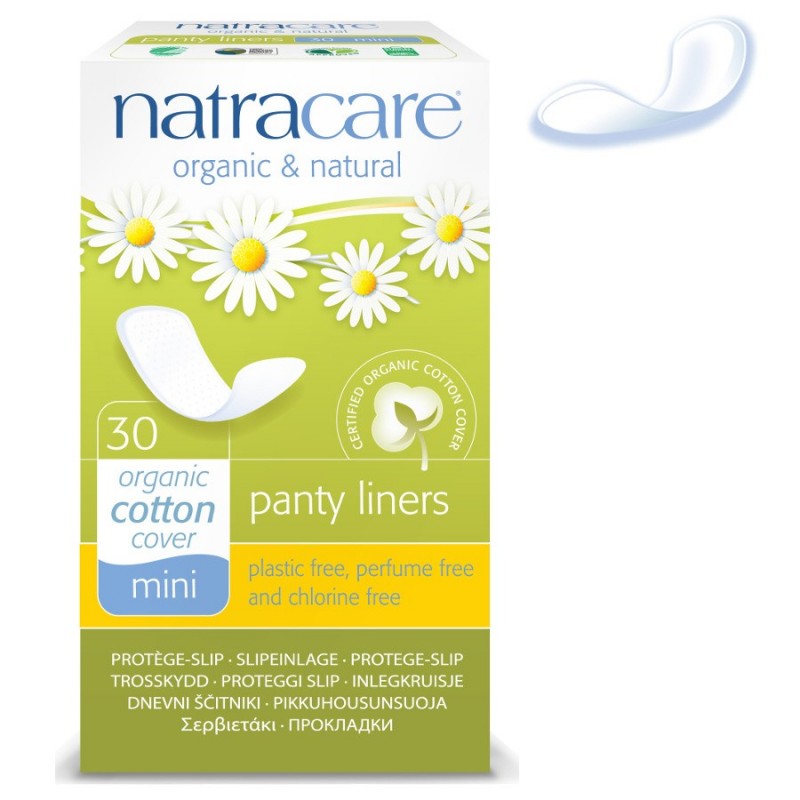 Natürliche Slipeinlagen, belüftet, chlorfrei, "Mini" - 30 Stück - Natracare