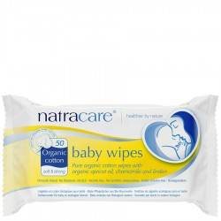 Bio Feuchttüchlein - 100% Bio Baumwolle - 50 Stück - Baby - Natracare