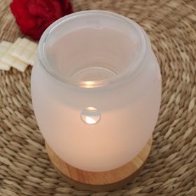 Brûle parfum à bougie en verre et bois, Série Inspiration SIETE - ZEN'Arôme