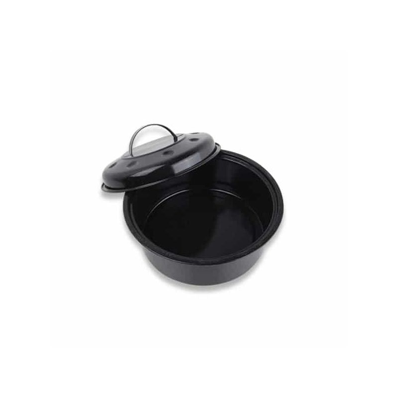 Cocotte/Marmite noire en acier émaillé, adaptée à la cuisson solaire - 1000g, 3,5 litres - COOKUP XL - Brother Solar
