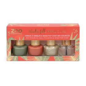 WinterFolk Manicure, Sets 3 Nagellacke und 1 Base/Top Coat (Bio-Sourced) - 4x 8ml - Zao