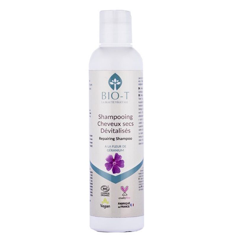 Shampooing BIO, Secs & Dévitalisés à la fleur de géranium - 200ml - BIO-T