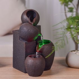 Fontana d'acqua - "Zen Luba" a 3 livelli di cascata (con illuminazione LED) - Zen'Light