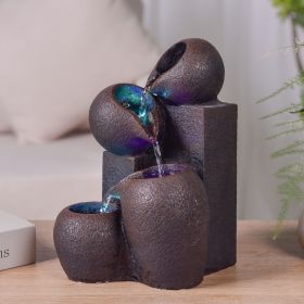 Fontana d'acqua - "Zen Luba" a 3 livelli di cascata (con illuminazione LED) - Zen'Light