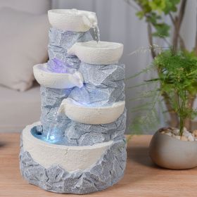 Fontaine à eau - "Ganda" à 4 niveaux de cascades (avec éclairage LED) - Zen'Light