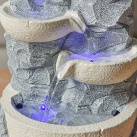 Fontaine à eau - "Ganda" à 4 niveaux de cascades (avec éclairage LED) - Zen'Light