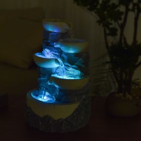 Fontana d'acqua - "Ganda" con 4 livelli di cascata (con illuminazione a LED) - Zen'Light
