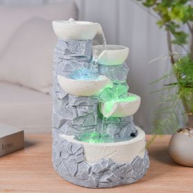 Fontaine à eau - "Ganda" à 4 niveaux de cascades (avec éclairage LED) - Zen'Light