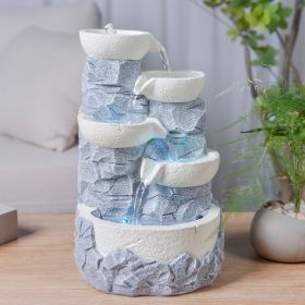 Wasserspender - "Ganda" mit 4 Stufen von Wasserfällen (mit LED-Beleuchtung) - Zen'Light