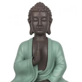 Statuette - "Bodhi Vert", ein Buddha in Meditationshaltung - 20 cm hoch - Zen'Light