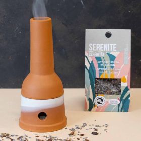 Incensiere Rituale in Forma di Alambicco in Terracotta - 18x8 cm - Gli Incensi del Mondo