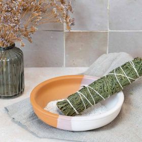 Vase rituel en terre cuite (pour vos tresses de sauge, Palo Santo, résine...) - 15x 5 cm - Les encens du monde