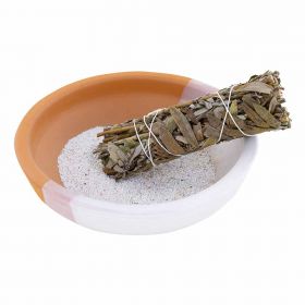 Ritualgefäß aus Terrakotta (für Ihre Zöpfe aus Salbei, Palo Santo, Harz...) - 15x 5 cm - Les encens du monde