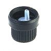 Stopfen für Glasflasche (DIN18), mit Tropfer, Schwarz - 1Stk.