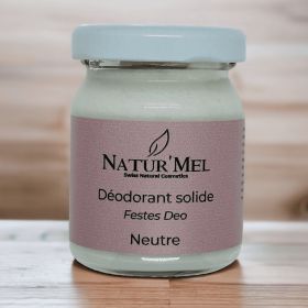 Deodorante solido svizzero biologico, Neutro (senza oli essenziali) - 50ml - Natur'Mel Cosm'Ethique