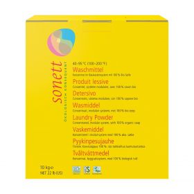 Ökologisches Waschmittel  Pulver Konzentrat, Für bunte und weiße Wäsche - Großpackung 10kg - Sonett