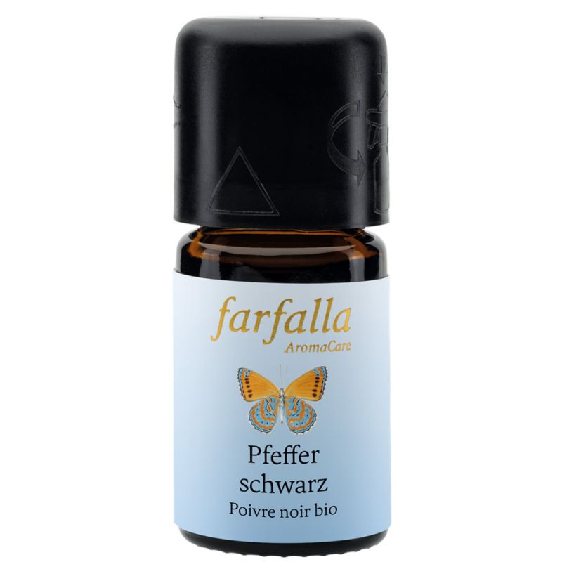 Huile essentielle (Ethérée) - Poivre Noire sauvage BIO - 100% naturelle et pure -  5ml - Farfalla
