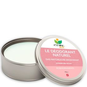 Deodorante biologico in crema con bicarbonato, Geranio rosa - 60g - Curenat