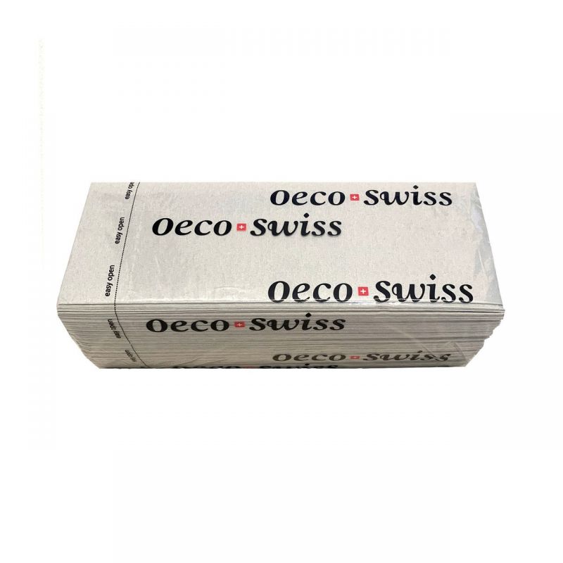 Essuie-mains Suisse, plié en Z , 100% recyclé, certifié Blauer Engel - 152 feuilles blanches - Oeco Swiss