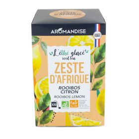 Tè freddo estivo "Tocco d'Africa" - Tè freddo Rooibos e limone - 20 bustine - Aromandise