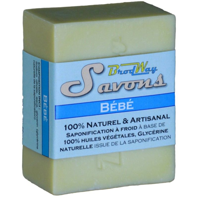 Handwerk NATURSeife (hergestellt in der Schweiz)  - "Baby" -  ~80g - BrodWay