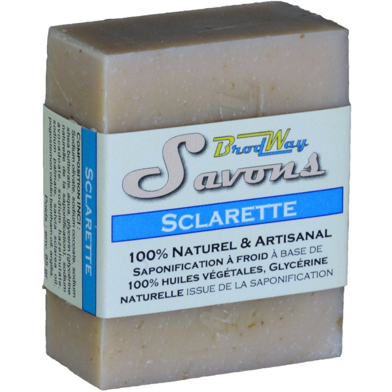 Handwerk NATURSeife (hergestellt in der Schweiz)  - "Sclarette" -  ~85g - BrodWay