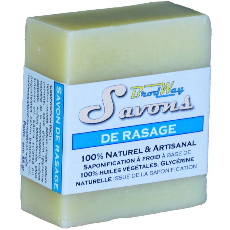 Handwerk NATURSeife (hergestellt in der Schweiz)  - "Rasur Seife" -  ~85g - BrodWay