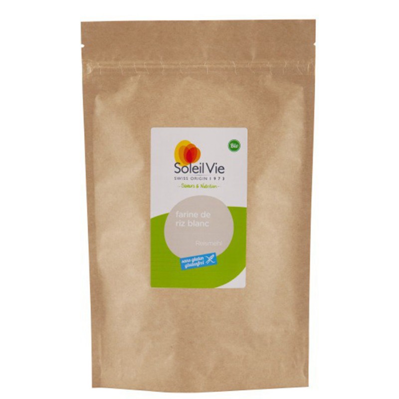 Farina di riso biologico, senza glutine - 500g - Solei Vie