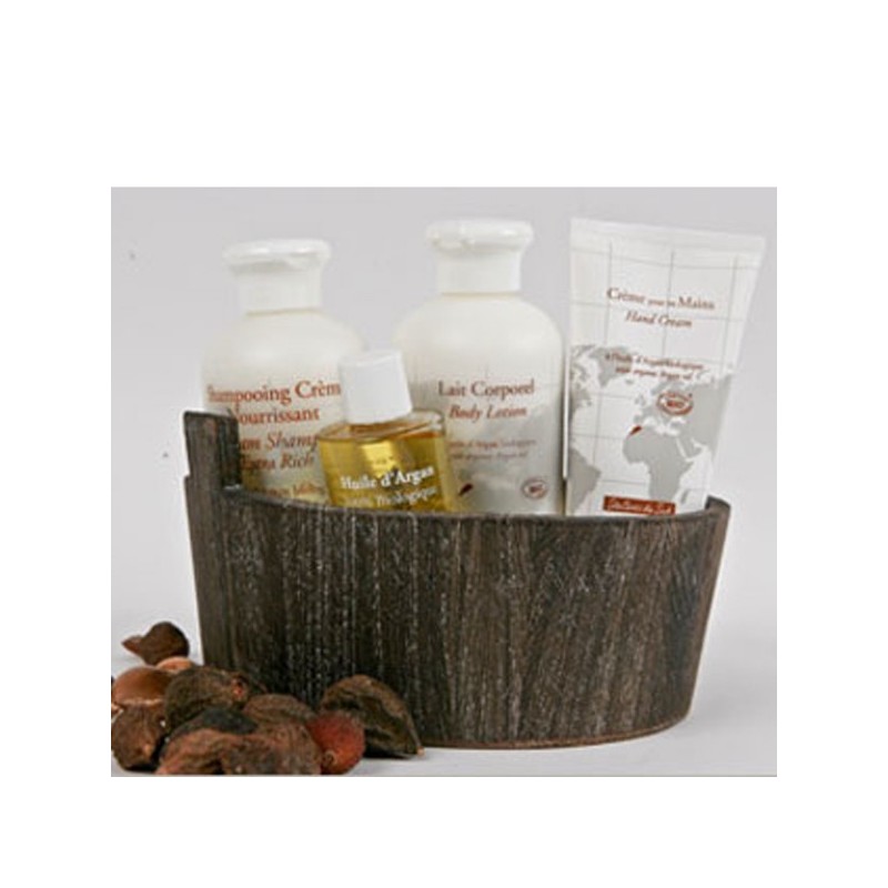 Panier en bois brun (vide) - Senteurs du Sud