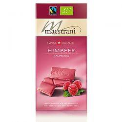 Cioccolato bianco Lamponi - Latte da Svizzera, Bio & Fairtrade - 80gr - Maestrani