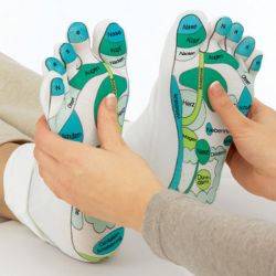 Reflexzonen-Socken, 95% Coton- 5% Elasthan - 1 Paar