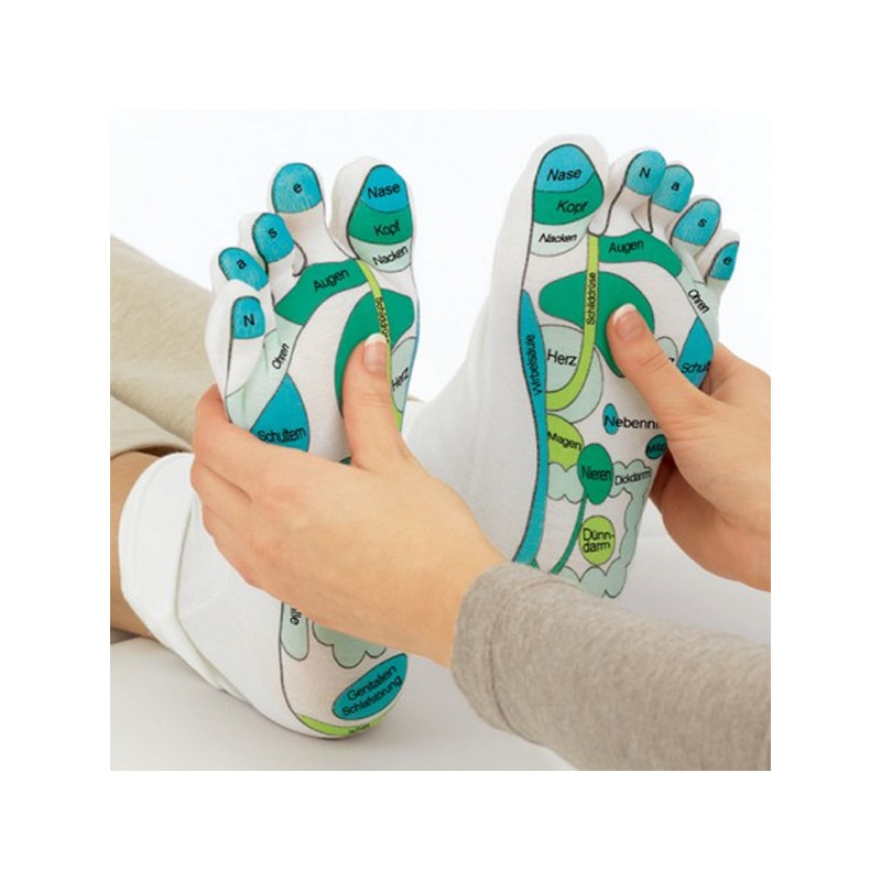 Chaussettes SPA de réflexologie adoucissants, 95% Coton, 5% élasthane - 1 paire