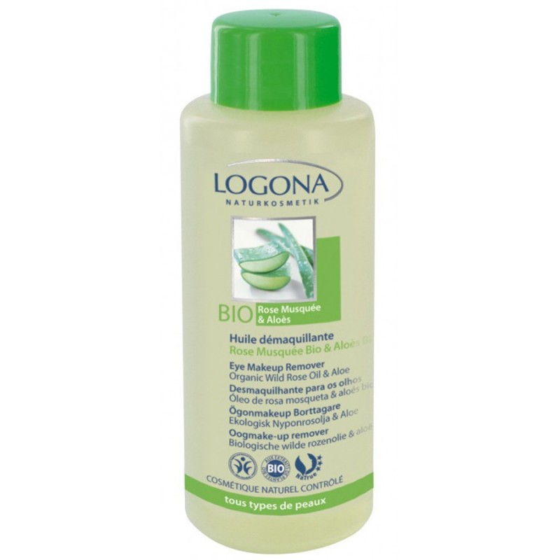 Huile démaquillante pour les yeux Rose Bio & Aloès Bio - 100ml - Logona