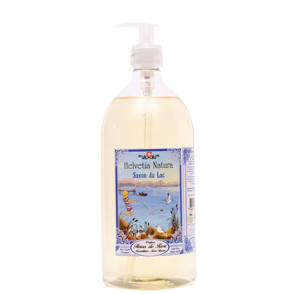 Sapone del lago Ginevra al fiore di Rosa - Liquido - 500ml - Helvetia Natura