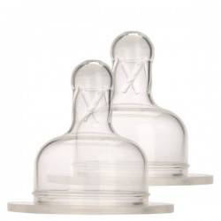 Tétines (5 types différents) pour Biberons Born Free en silicone - (Lot de 2) - Born Free