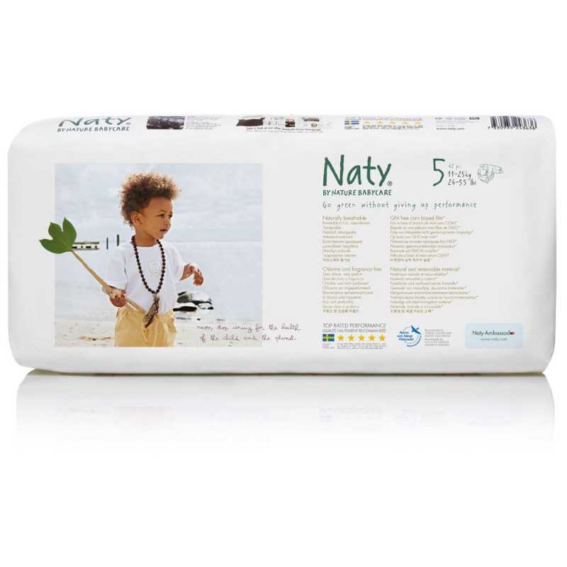 Eco Pannolini – Taglia 5 Junior,  12-25 kg - 42 pezzi - Naty