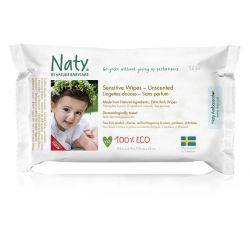 Eco Lingettes Sensitive – Sans parfum - 56 pcs - Naty