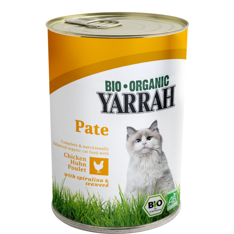 Katzenfutter Paté mit Huhn in der Dose - 400g - Yarrah BIO