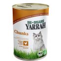 Katzenfutter Bröckchen mit Huhn in der Dose - 405g - Yarrah BIO