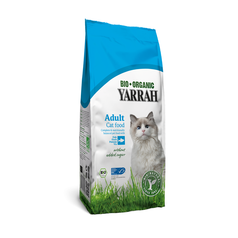 Bio Katzenfutter trocken mit Fisch (Kroketten) - 800g - Yarrah BIO