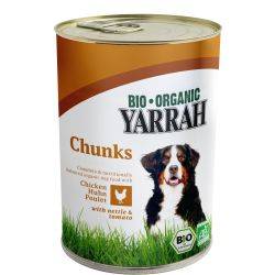 Bouchées Bio pour chiens au poulet en boîte - Poulet - 820g - Yarrah BIO