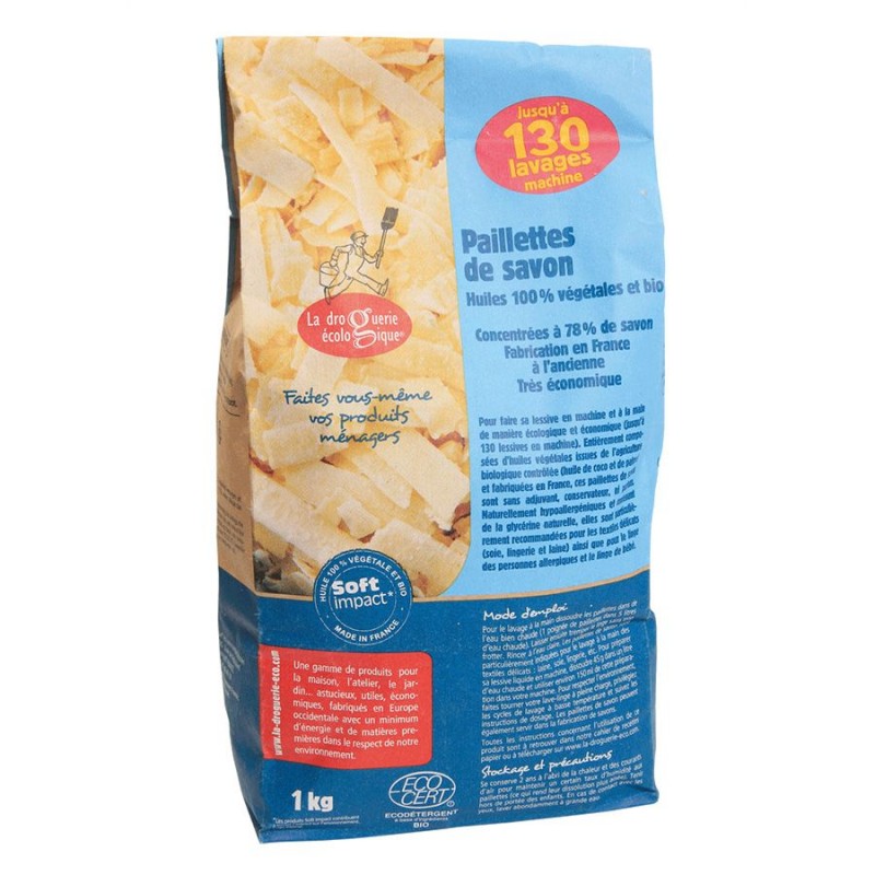 Paillettes de savons, 100% à base d'huiles Bio - 1kg - La Droguerie écologique