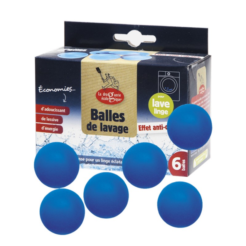 Balles de lavage, anti-calcaire et économisantes - 6pces - La Droguerie écologique