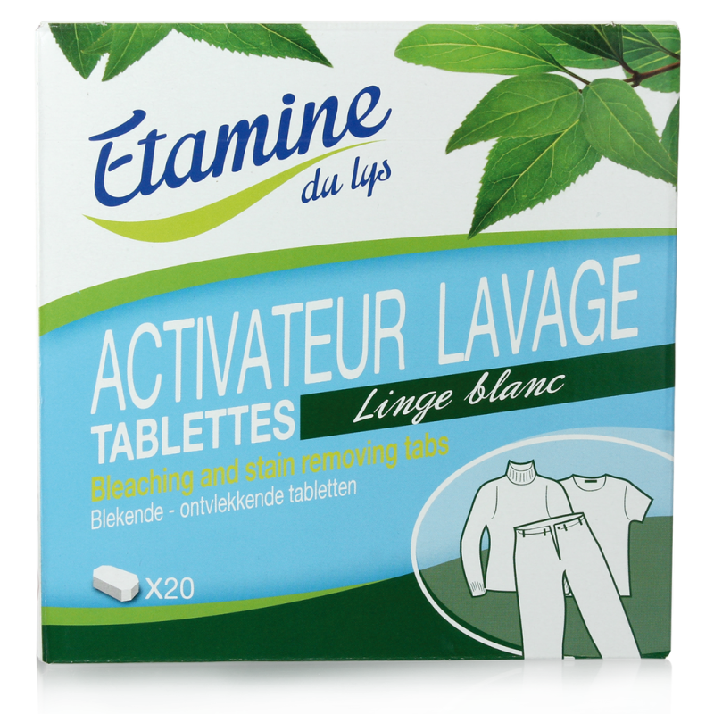 Tablettes Activateur Lavage - 																															Tablettes x20 - Etamine du Lys