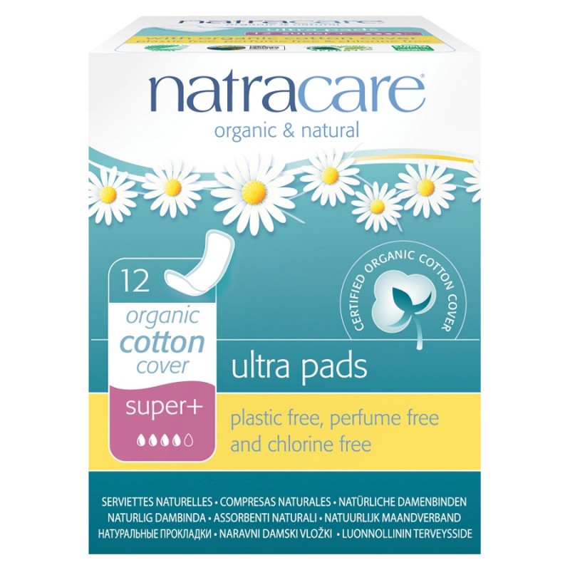 Serviette Ultra en coton biologique - Super Plus - 12 pièces - Natracare