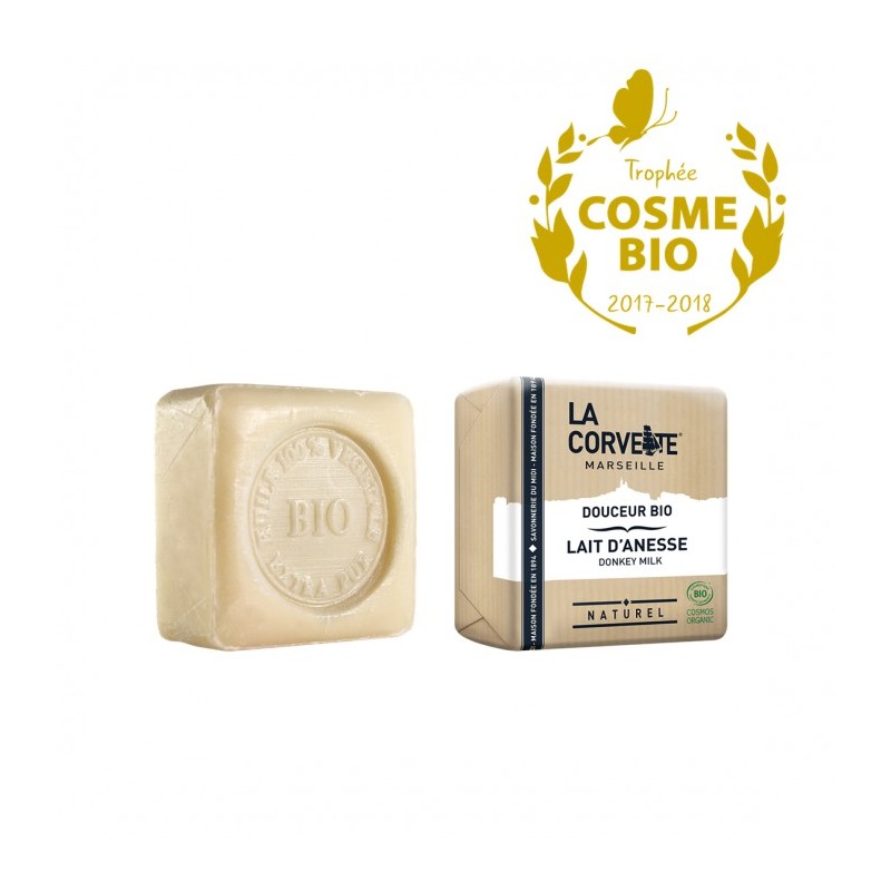 Sapone Biologico Delicato, Latte d'asina - 100g - La Corvette (Marseille)